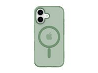 Belkin SheerForce Grip Series - Baksidesskydd för mobiltelefon - MagSafe-kompatibilitet - tillverkas av återvunna material - pistaschgrön - för Apple iPhone 17 MSA034HQSE