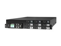 APC NetShelter Rack PDU Advanced - Kraftdistributionsenhet (kan monteras i rack) - switched, metered, 415 V - växelström 415 V - 41400 VA - 3-fas - Ethernet 10/100/1000 - ingång: IEC 60309 60A - utgångskontakter: 18 (9 x IEC 60320 C13/C15, 9 x IEC 60320 C13/C15/C19/C21) - 2U - 3 m sladd - svart APDU11454SW
