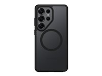 OtterBox React Series - Baksidesskydd för mobiltelefon - svart kristall (genomskinlig/svart) - för Samsung Galaxy S26 Ultra 77-99937