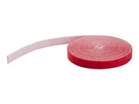 StarTech.com 50ft Hook and Loop Roll, Cut-to-Size Reusable Cable Ties, Bulk Industrial Wire Fastener Tape / Adjustable Fabric Wraps Red / Resuable Self Gripping Cable Management Straps - Adjustable Loop Ties (HKLP50RD) - Kardborrefäste - 15.24 m - röd - för P/N: HKLP50, HKLP50BL, HKLP50GN, HKLP50YW HKLP50RD
