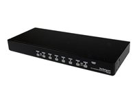 StarTech.com 8 Port 1U RackMount USB PS/2 KVM Switch with OSD - Omkopplare för tangentbord/video/mus - 8 x KVM port(s) - 1 lokal användare - skrivbordsmodell - för P/N: RK3236BKF SV831DUSBGB