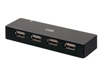 C2G 4-Port USB-A Hub with 5V 2A Power Supply - Hubb - 4 x USB 2.0 - skrivbordsmodell C2G54463