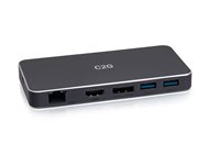 C2G USB-C 7-in-1 Dual Display MST Docking Station with HDMI, DisplayPort, Ethernet, USB, and Power Delivery up to 100W - 4K 60Hz - dockningsstation - USB-C - HDMI, DP - 1GbE C2G54543