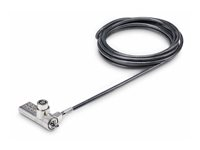 StarTech.com 10-Pack Dual-Access Laptop Lock, 6.5ft (2m) Keyed Alike and Combination Security Cable Lock for K-Slot Devices, Computer Anti-Theft Steel Cable - Lås för säkerhetskabel - svart & silver - 2 m (paket om 10) DUALKA10-LAPTOP-LOCK