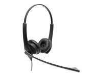 Jabra BIZ 1100 Duo - Headset - på örat - kabelansluten - 3,5 mm kontakt - svart - universitet - Certifierad för Microsoft-teams, Zoomcertifierad (paket om 10) - för P/N: 14101-02 1159-0139-MULTI