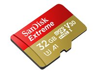 SanDisk Extreme - Flash-minneskort (adapter, microSDHC till SD inkluderad) - 32 GB - A1 / Video Class V30 / UHS-I U3 - microSDHC UHS-I SDSQXAF-032G-GN6AA