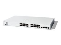 Cisco Catalyst 1300-24T-4X - Switch - L3 - Administrerad - 24 x 10/100/1000Base-T + 4 x 10 Gigabit SFP+ - rackmonterbar C1300-24T-4X