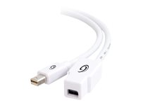 C2G Mini DisplayPort Extension Cable - DisplayPort-förlängningskabel - Mini DisplayPort (hane) till Mini DisplayPort (hona) - 3 m - formpressad - vit 81288