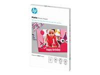 HP - Matt - 8,8 mil - 100 x 150 mm - 180 g/m² - 25 ark fotopapper - för Deskjet Ink Advantage 1275; Officejet 38XX, 46XX, 52XX, 57XX, 68XX, 69XX, 80XX, 8702, 9012 7HF70A