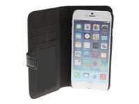 Insmat - Vikbart fodral för mobiltelefon - genuint läder - svart 650-2240