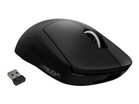 Logitech PRO X SUPERLIGHT Wireless Gaming Mouse - Mus - optisk - 5 knappar - trådlös - 2.4 GHz - USB Logitech LIGHTSPEED-mottagare - svart 910-005881