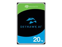 Seagate SkyHawk AI ST20000VE004 - Hårddisk - 20 TB - inbyggd - 3.5" - SATA 6Gb/s - buffert: 512 MB - med 3 års Seagate Rescue Data Recovery ST20000VE004