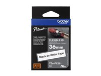 Brother TZe-FX261 - Självhäftande - svart på vitt - Rulle (3,6 cm x 3 m) 1 kassett(er) flexibel ID-tejp - för Brother PT-P950; P-Touch PT-3600, 9200, 9500, 9600, 9800, D800, P900, P950 TZEFX261