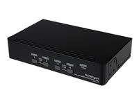 StarTech.com USB DisplayPort KVM-switch med 4 portar och audio - Omkopplare för tangentbord/video/mus/ljud/USB - 4 x KVM/ljud/USB - 1 lokal användare - skrivbordsmodell - för P/N: DP4N1USB6, IM12D1500P, SV431RACK, SVA12M2NEUA, SVA12M5NA SV431DPUA