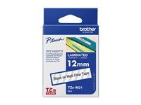 Brother TZe-M31 - Svart utskrift på premium, matt transparent - Rulle (1,2 cm x 8 m) bandlaminat - för Brother PT-D210, D600, H110; P-Touch PT-D200, D450, H110, P900; P-Touch Cube Plus PT-P710 TZEM31