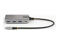 StarTech.com 4-Port USB-C Hub with USB-C DP Alt Mode Video Output 4K 60Hz, 3x USB-A, 1x USB-C, 100W Power Delivery Pass-Through, USB 3.2 Gen 2 (10Gbps), Portable USB Type-C to USB Type-A/C - 1ft (30cm) Host Cable (HB31C3A1CDPPD3) - Hubb - 1 x USB-C + 3 x USB 3.2 Gen 2 - skrivbordsmodell HB31C3A1CDPPD3