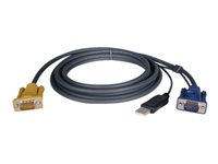 Eaton Tripp Lite Series 10ft USB Cable Kit for KVM Switch 2-in-1 B020 / B022 Series KVMs 10' - Video/USB-kabel - USB, HD-15 (VGA) (hane) till HD-15 (VGA) (hane) - 3.05 m - formpressad P776-010
