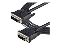StarTech.com 2 m DVI-D Single Link-kabel - M/M - DVI-kabel - enkel länk - DVI-D (hane) till DVI-D (hane) - 2 m - formpressad, tumskruvar - svart DVIDSMM2M