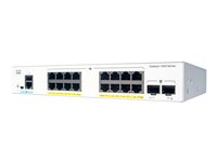 Cisco Catalyst 1000-16T-E-2G-L - Switch - Administrerad - 16 x 10/100/1000 + 2 x gigabit SFP (upplänk) - rackmonterbar C1000-16T-E-2G-L