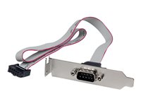 StarTech.com 1 Port 16in DB9 Serial Port BRacket to 10 Pin Header - Low Profile - low profile DB9 Header - DB9 bRacket (PLATE9M16LP) - Seriell panel - DB-9 (hane) till 10 pin IDC (hona) - 40.6 cm - grå PLATE9M16LP