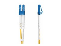 StarTech.com 2m (6.6ft) LC to LC (UPC) OS2 Single Mode Duplex Fiber Optic Cable, 9/125µm, Laser Optimized, 10G, Bend Insensitive, Low Insertion Loss - LSZH Fiber Patch Cord (SMDOS2LCLC2M) - Patch-kabel - LC/UPC enkelläge (hane) till LC/UPC enkelläge (hane) - 2 m - 2 mm - fiberoptisk - duplex - 9 / 125 mikrometer - OS1/OS2 - halogenfri, passiv - gul SMDOS2LCLC2M