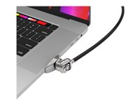 Compulocks Ledge Lock Adapter for MacBook Pro 16" (2019) with Keyed Cable Lock - Adapter för säkerhetslåsurtag - silver - med kabellås med tangenter - för Apple MacBook Pro 16" (Late 2019) MBPR16LDG01KL