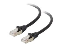 C2G Cat5e Booted Shielded (STP) Network Patch Cable - Patch-kabel - RJ-45 (hane) till RJ-45 (hane) - 10 m - STP - CAT 5e - formpressad - svart 83860