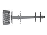 Multibrackets M MBW2U - Monteringssats (8 förlängningsskenor, skjutpanel för medieförvaring, 2 mindre väggplåtar, 2 ändkåpor för stång, 4 mikrojusterbara armar (40 cm), 2 enskärmsskenor (48 cm), enkel skärmskena (100 cm)) - för 2 LCD-bildskärmar/AV-system - plast, aluminium, stål - svart 7350105214349