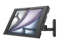 Compulocks iPad Air M2 & M3 13", Apex Enclosure Swing Wall Mount - Black - Monteringssats (ställ, hölje, väggfäste) - för surfplatta - vridbart - metallram - svart - skärmstorlek: 13" - väggmonterbar - för Apple 13-inch iPad Air (M2, M3) 827B13APXB