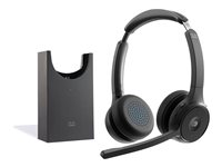 Cisco Headset 722 - Headset - på örat - Bluetooth - trådlös - kolsvart - med laddningsställ - Cisco Webex Certified HS-WL-722-BUNAS-C