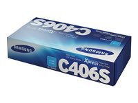 Samsung CLT-C406S - Cyan - original - tonerkassett - för CLP-360, 365, 368; CLX-3300, 3305, 3306; Xpress C460, C467 CLT-C406S/ELS